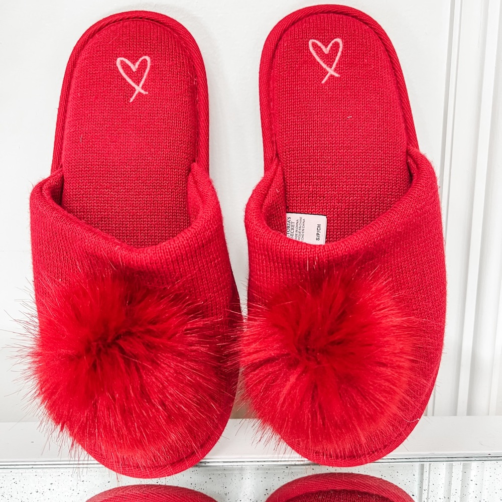 Victorias Secret red slippers